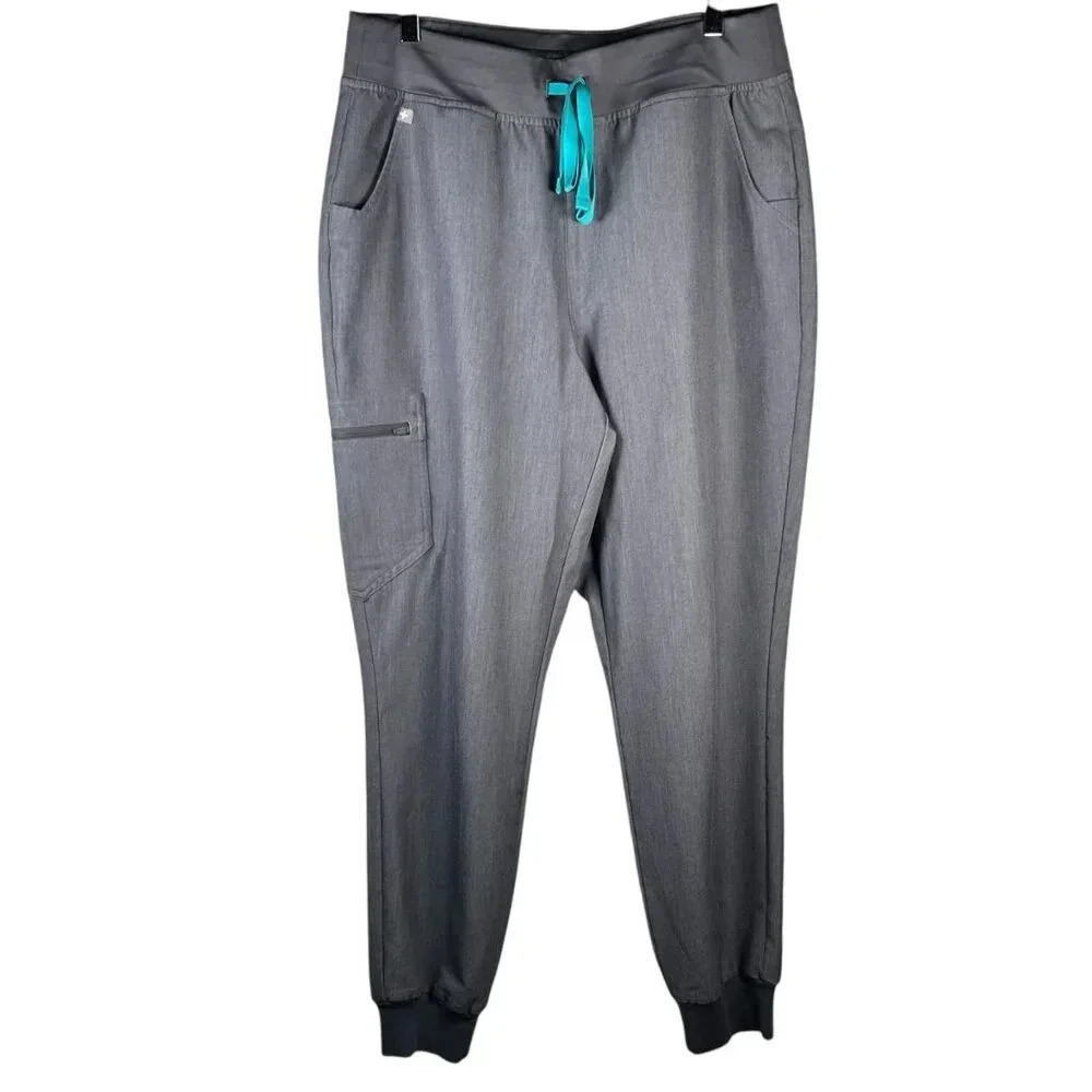 FIGS HW Zamora Jogger Scrub Pants Technical Collection Size Large Gray Uniform
